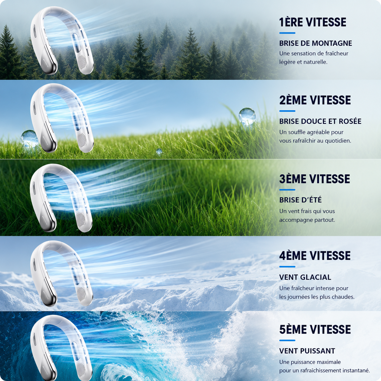 Ventilateur personnel sans pales BOREAL AIR™, idéal été et voyages